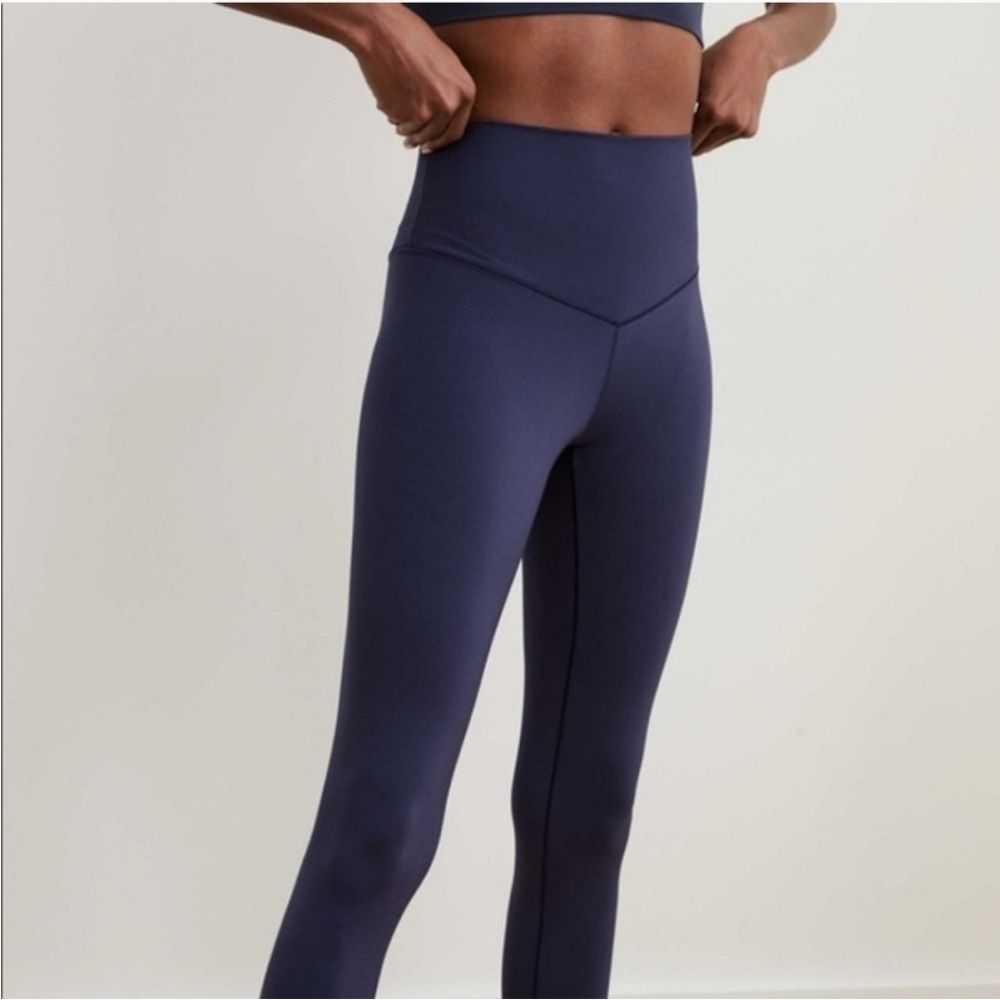 Aerie Offline Real Me 7/8 High Rise Leggings Size Xl Navy Blue Yoga Athleisure
